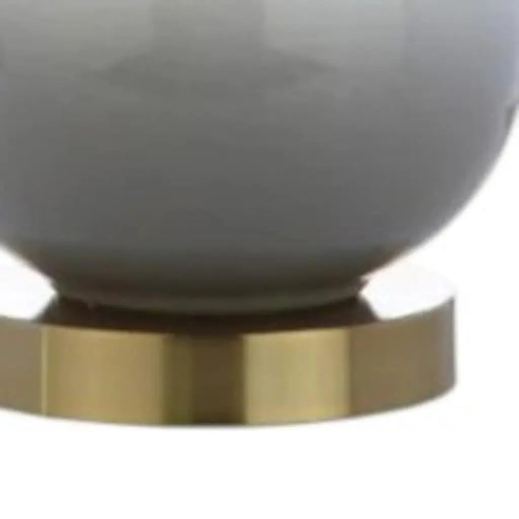 25" Gold Novelty Table Lamp With Drum Shade Homeroots Lighting