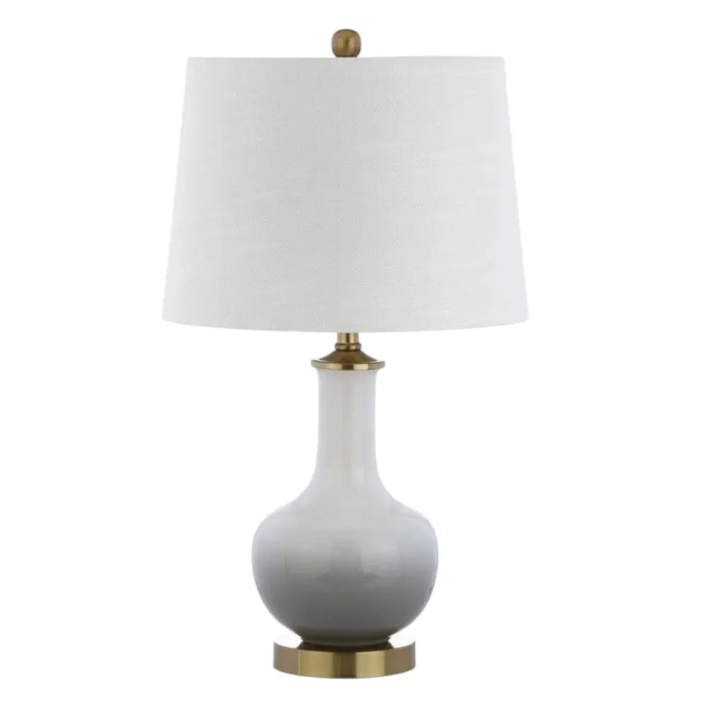 25" Gold Novelty Table Lamp With Drum Shade Homeroots Lighting