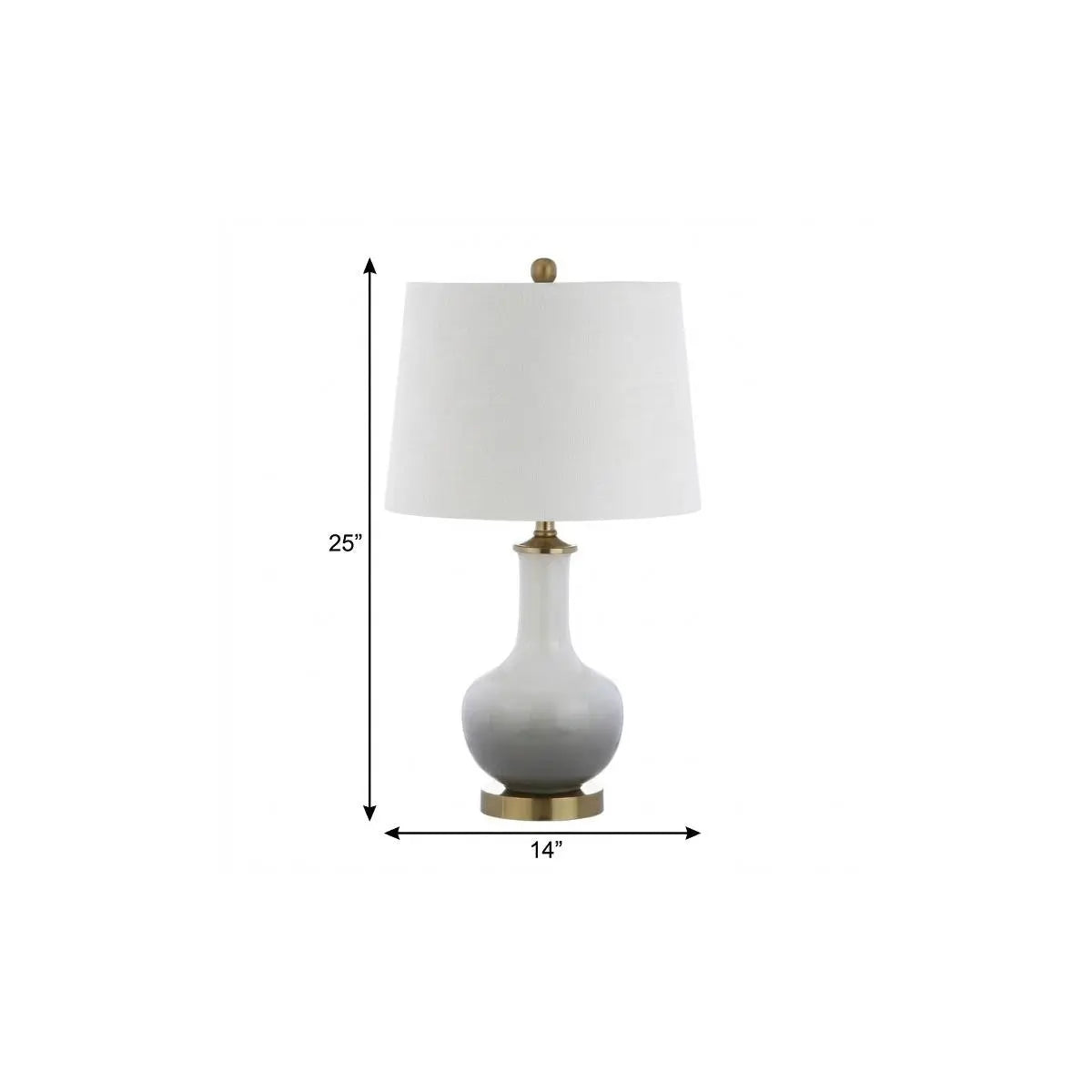 25" Gold Novelty Table Lamp With Drum Shade Homeroots Lighting