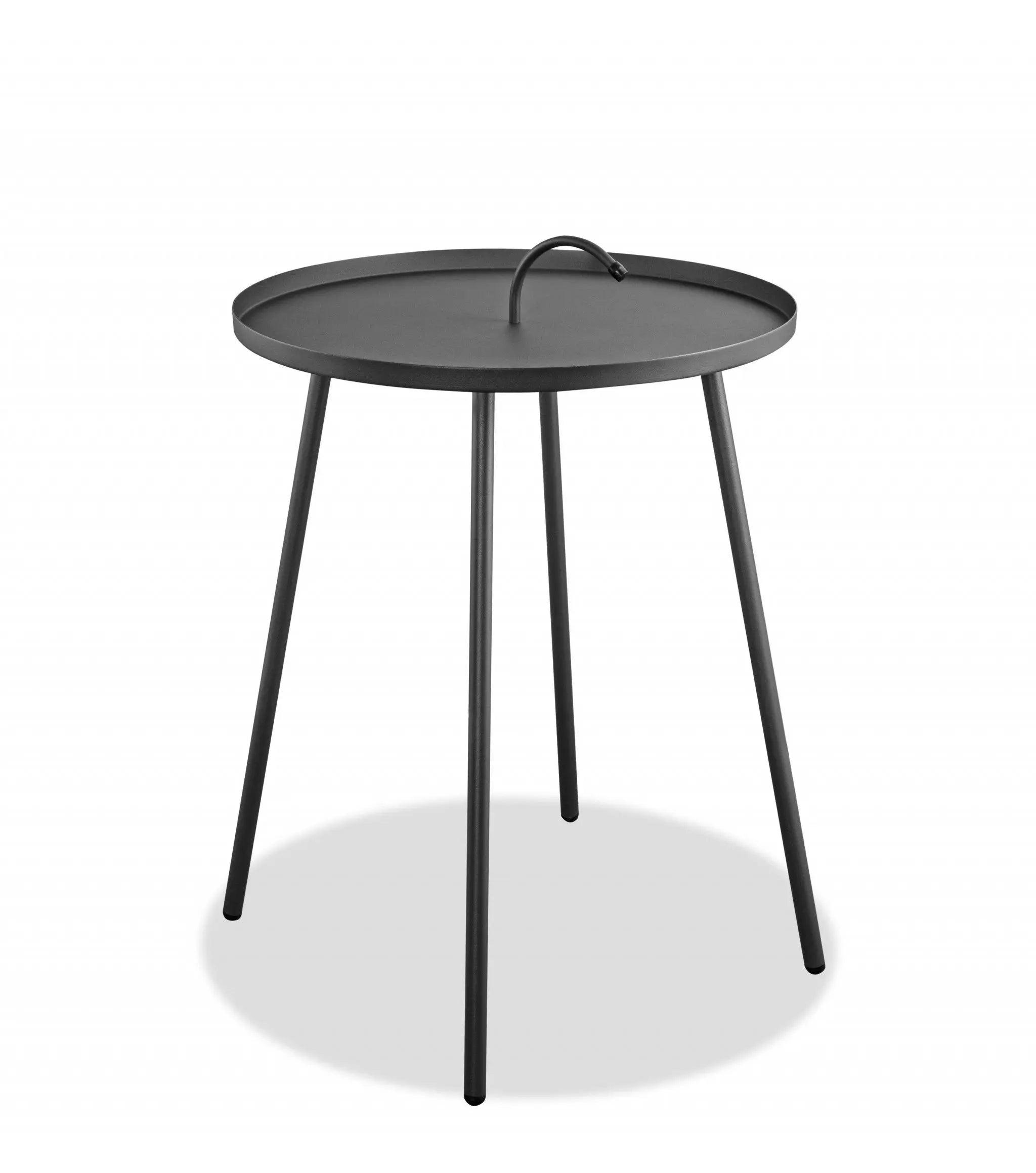25" Gray Stainless Steel Round End Table - GreatEagleInc