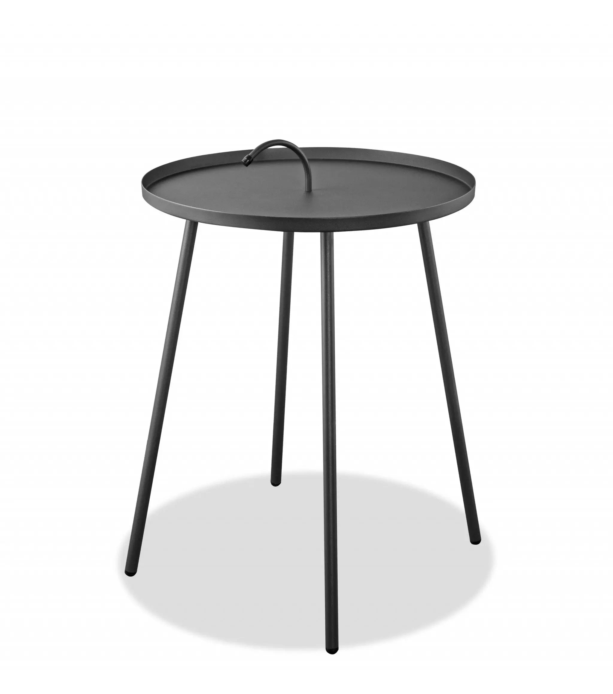 25" Gray Stainless Steel Round End Table - GreatEagleInc