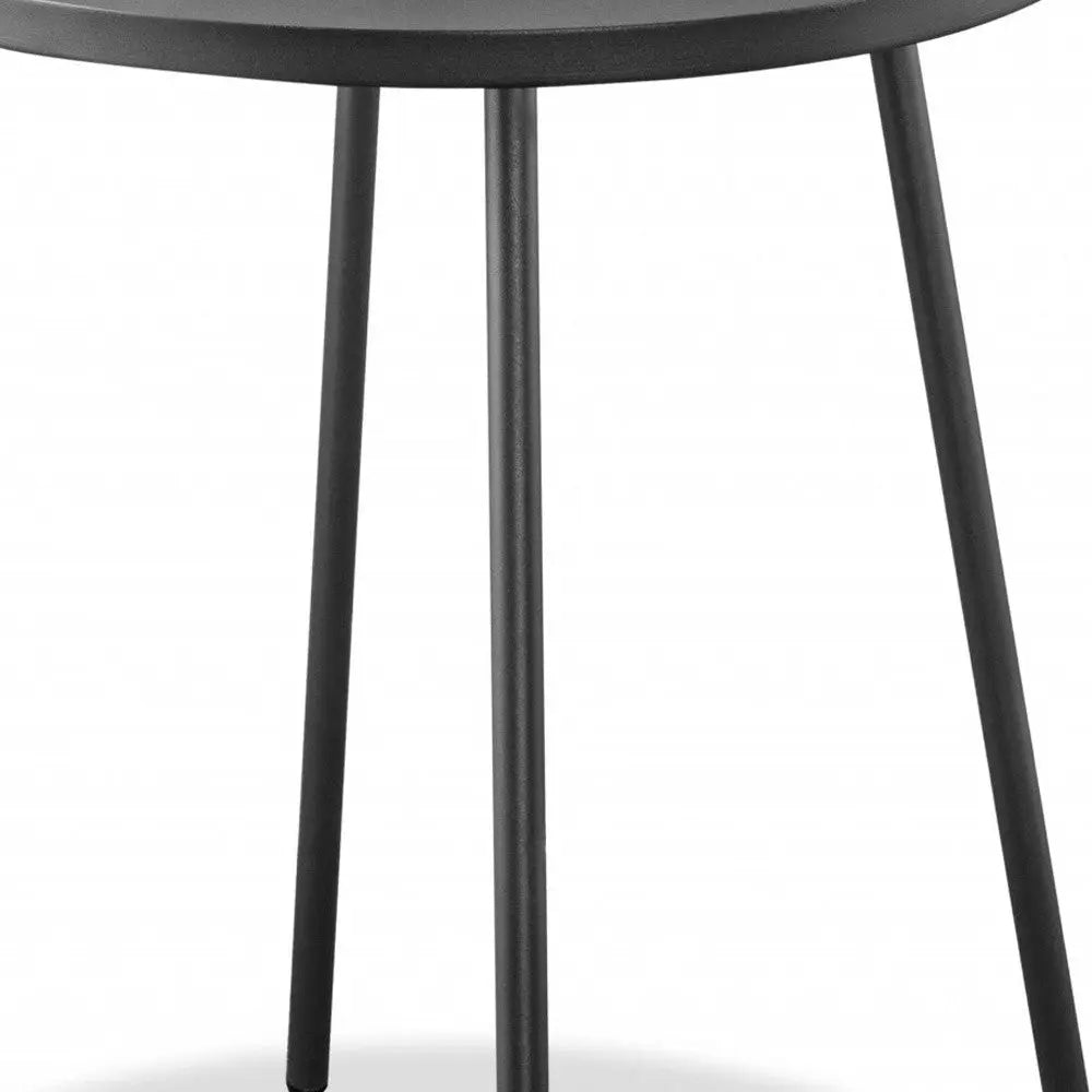 25" Gray Stainless Steel Round End Table - GreatEagleInc