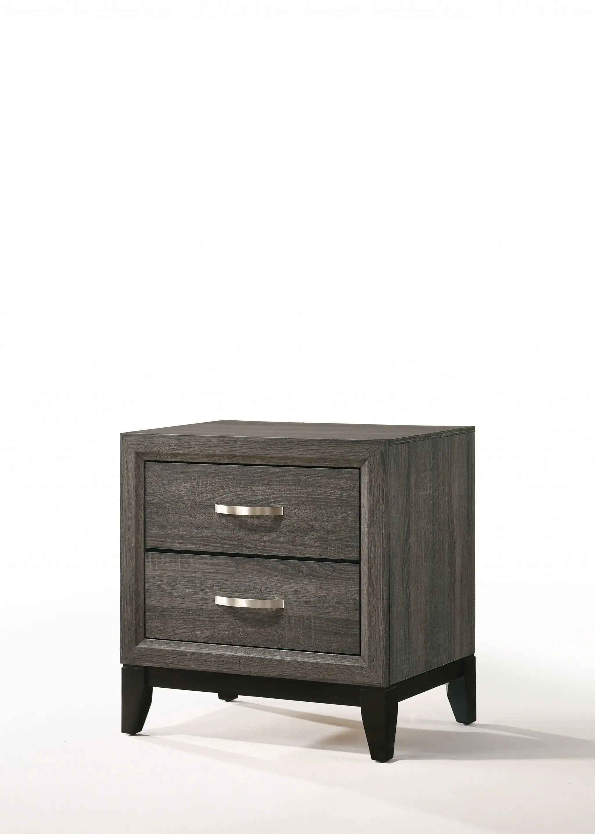 25" Gray Two Drawers Nightstand Homeroots Bed & Bath