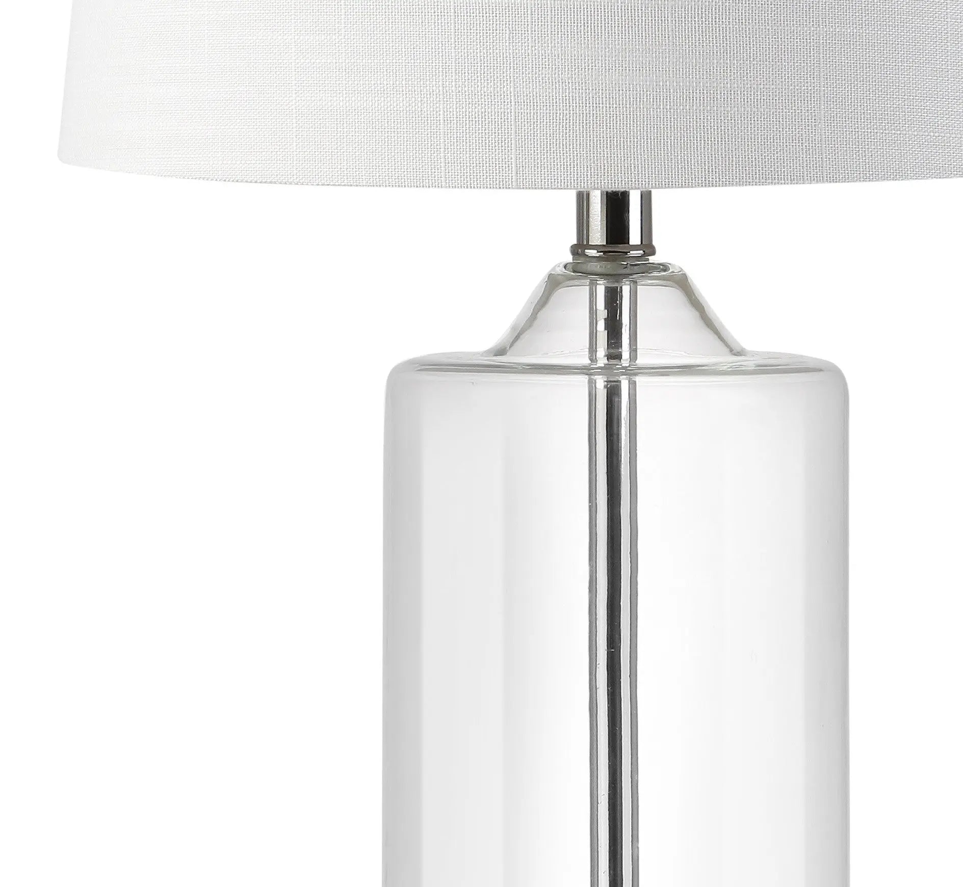 25" Silver Bedside Lamp With Drum Shade Homeroots Lighting