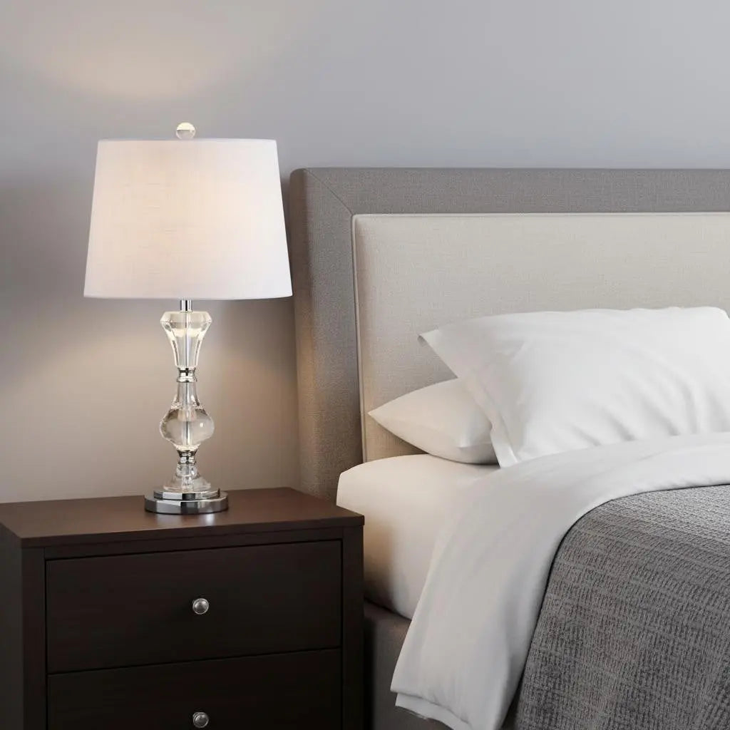 25" Silver Urn Table Lamp With Empire Shade Homeroots Lighting