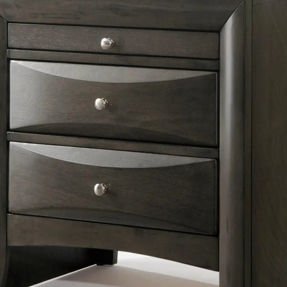 25" Solid Wood Two Drawer Nightstand Homeroots Bed & Bath