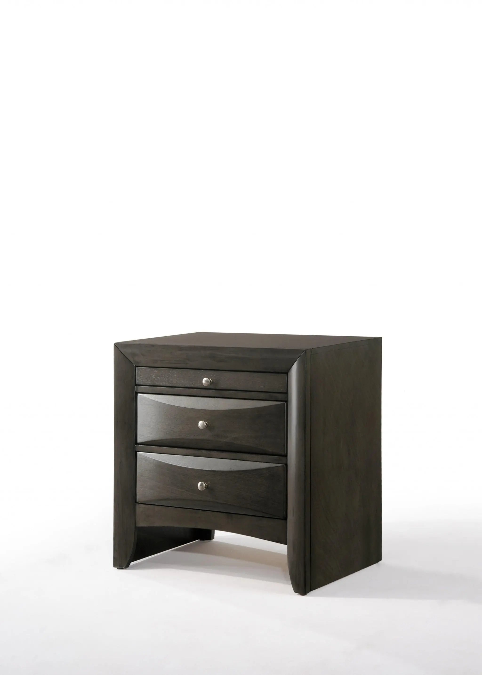 25" Solid Wood Two Drawer Nightstand Homeroots Bed & Bath