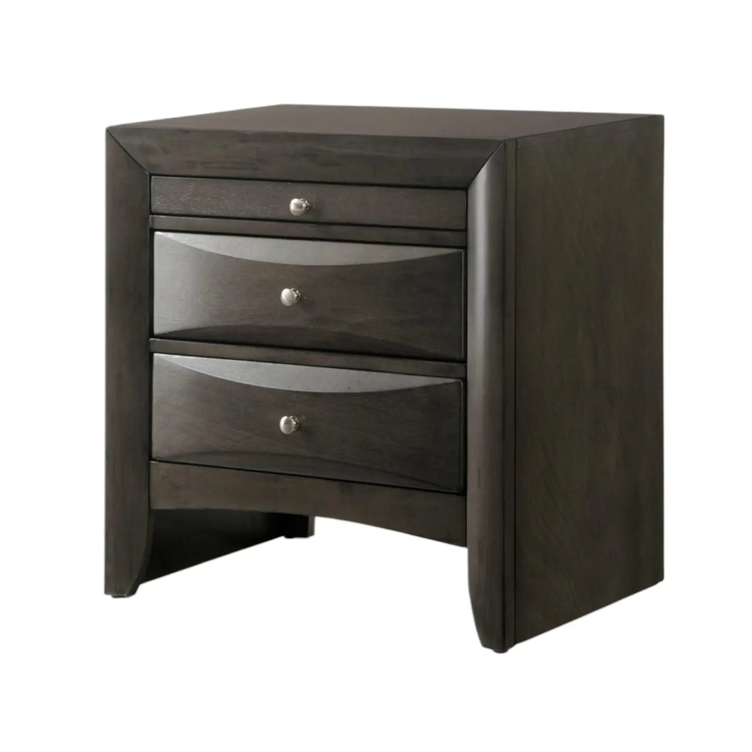 25" Solid Wood Two Drawer Nightstand Homeroots Bed & Bath
