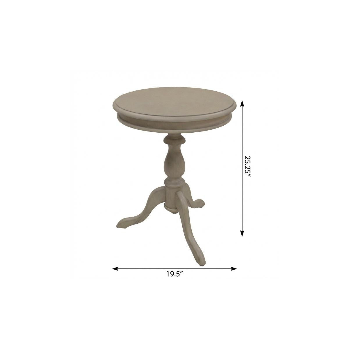 25" Taupe Gray Manufactured Wood Round End Table Homeroots Living Room