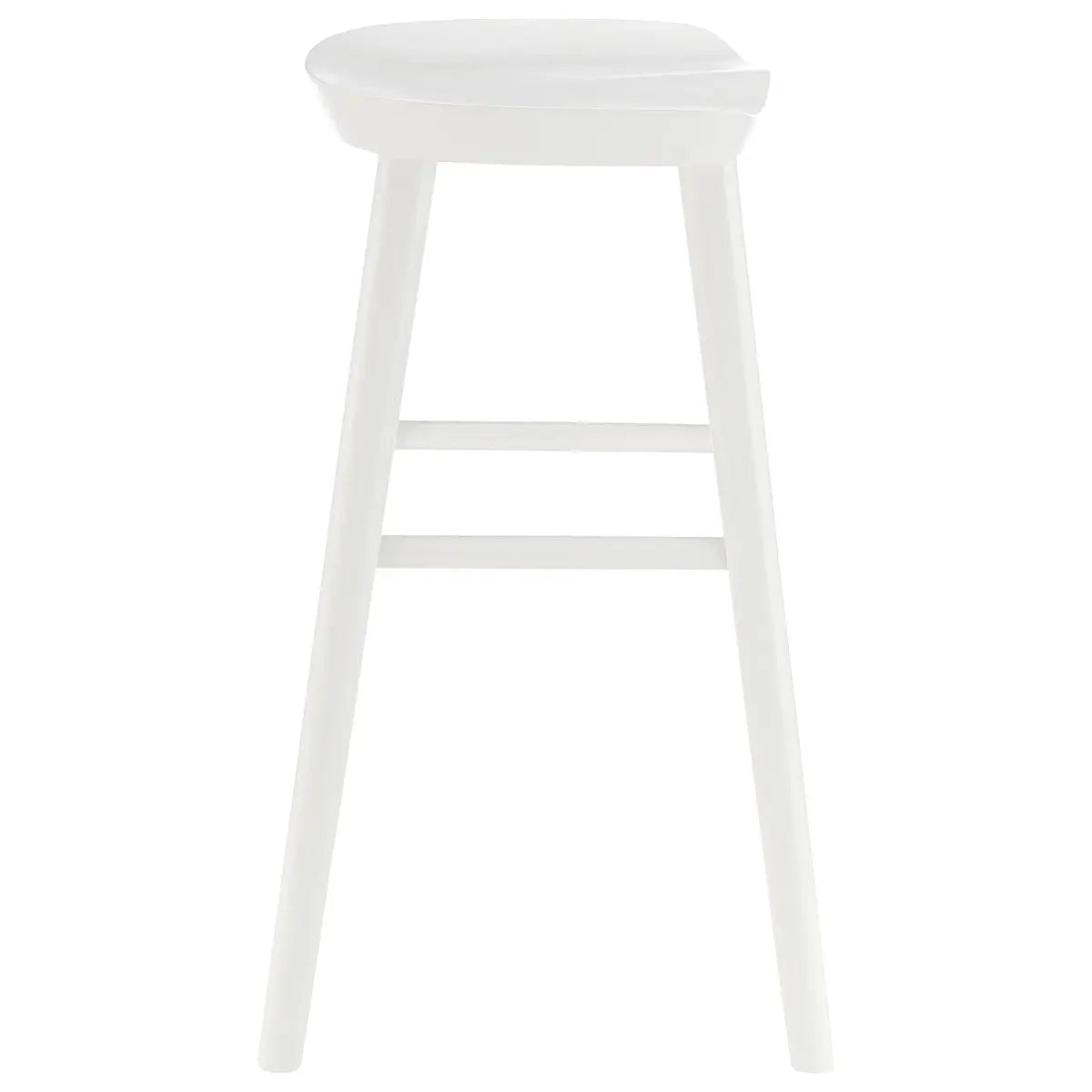 25" White Solid Wood Backless Counter Height Bar Chair Homeroots Living Room