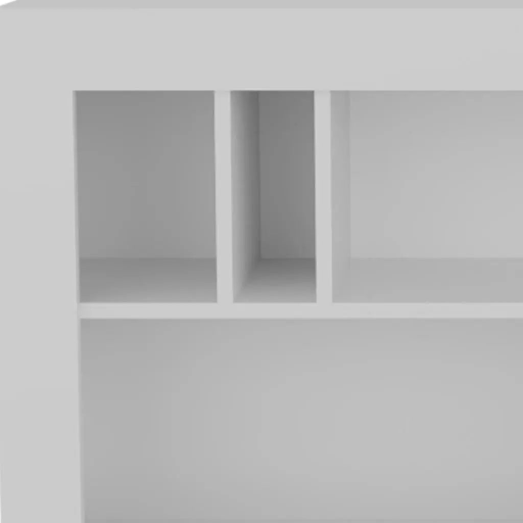 25" White Wood Five Tier Bookcase Homeroots Office