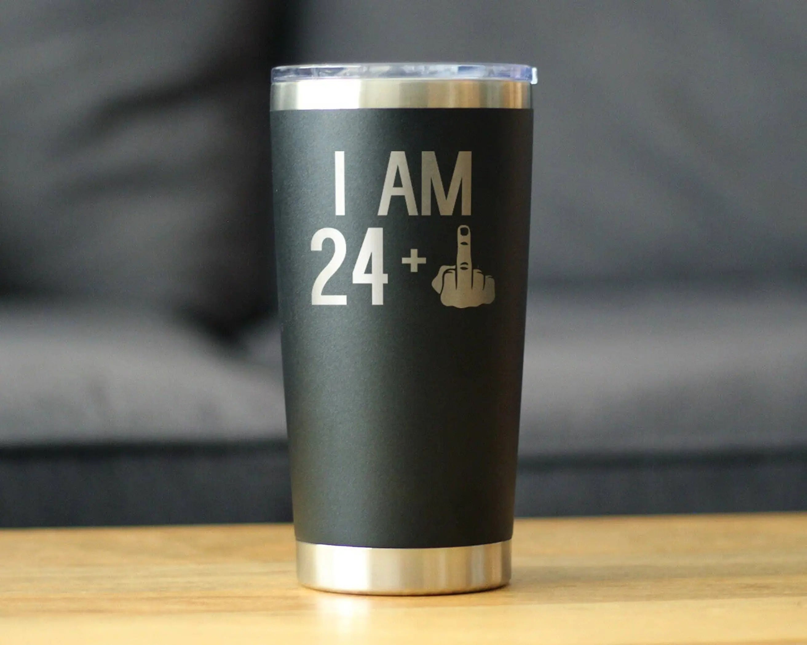 25th Birthday Gifts - Middle Finger Insulated Travel Tumbler Bevvee