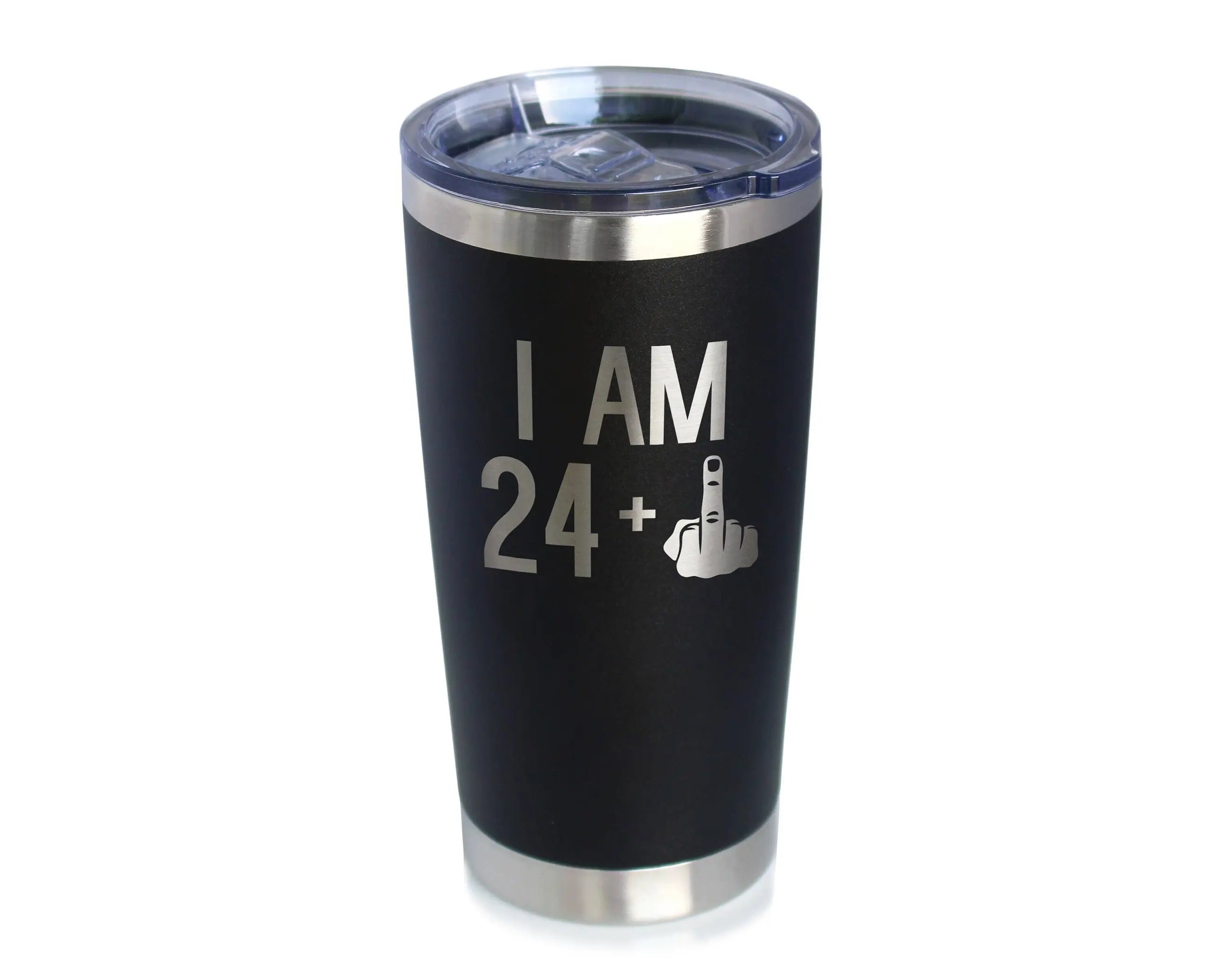 25th Birthday Gifts - Middle Finger Insulated Travel Tumbler Bevvee