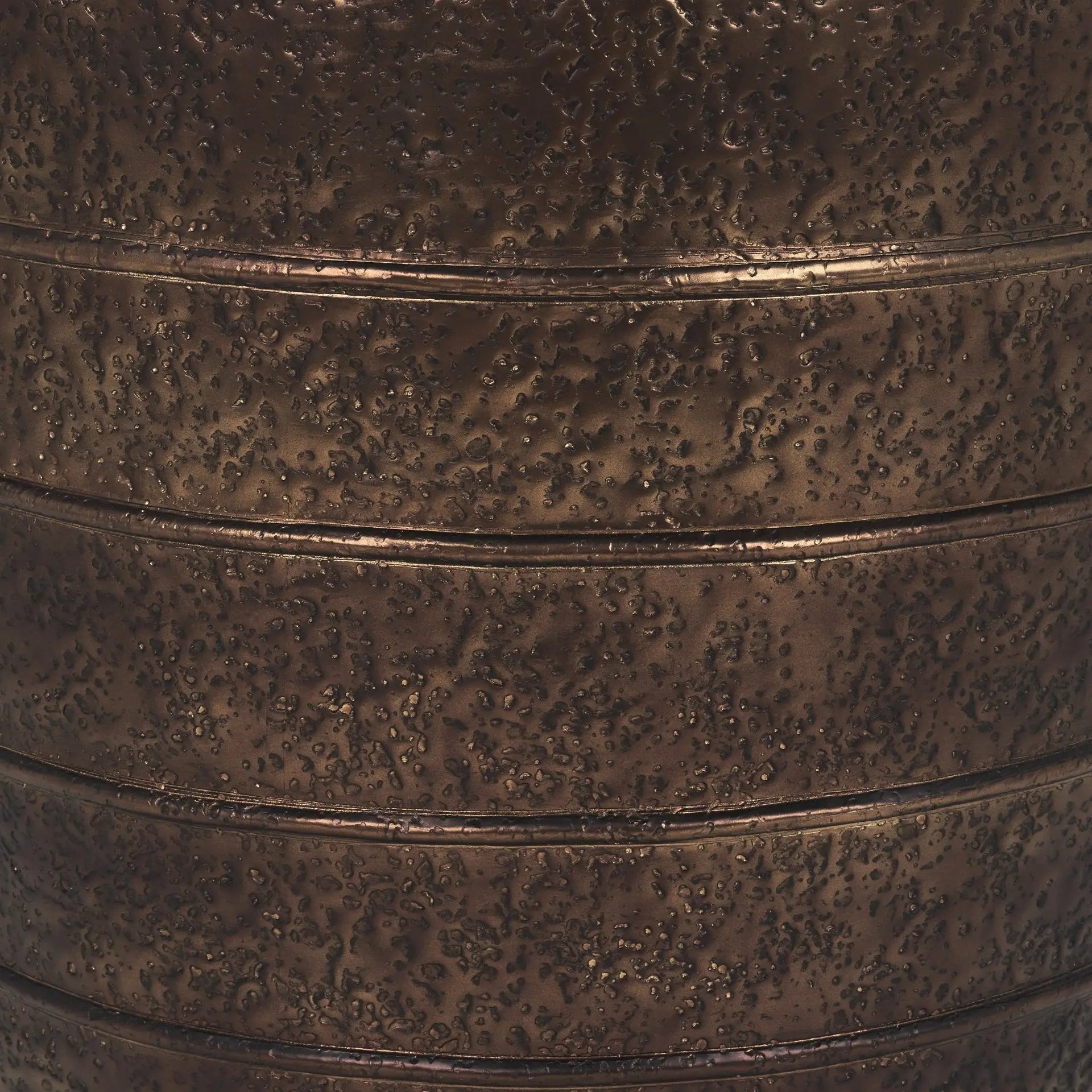 26" Antiqued Brass Metal Round Floor Vase Homeroots Home Decor