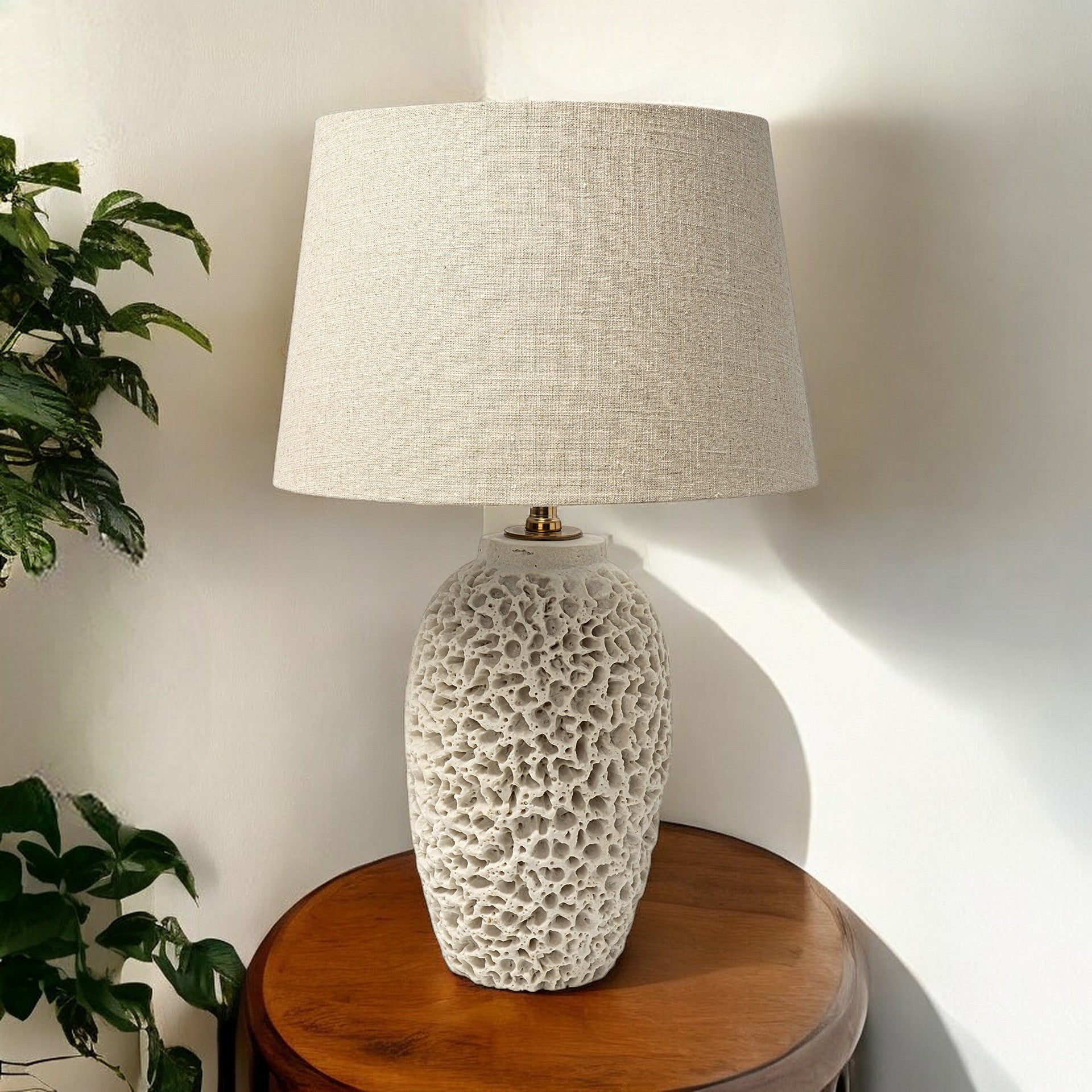 26" Beige Lamp Base LED With Champagne Shade - GreatEagleInc