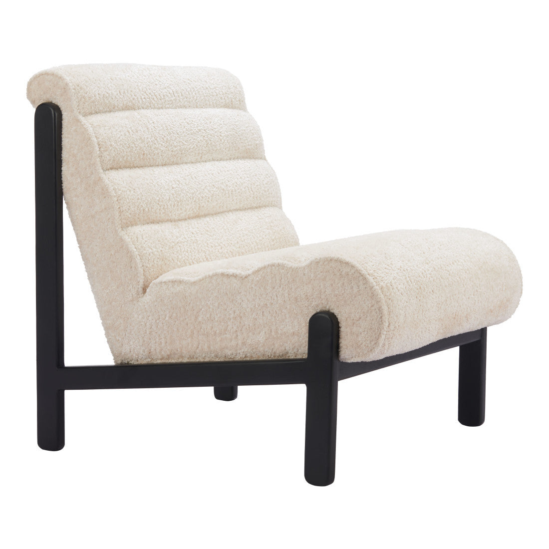 26" Beige and Black Upholstered Side Chair Homeroots Living Room