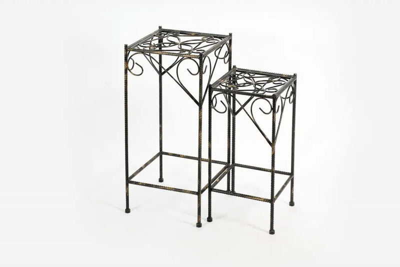 26" Black And Gold Metal Garden Accents Accessories Homeroots Outdoor