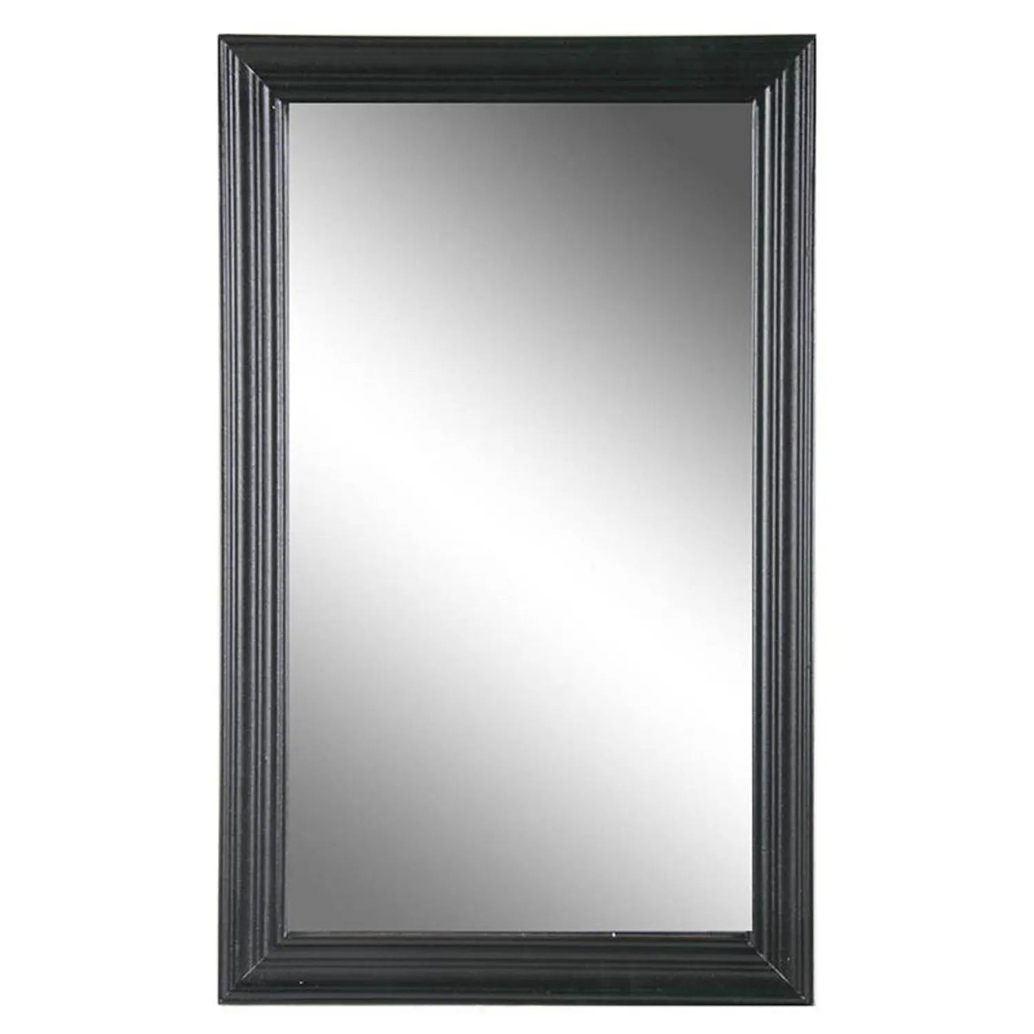26" Black Beveled Lines Framed Accent Mirror Homeroots Bed & Bath