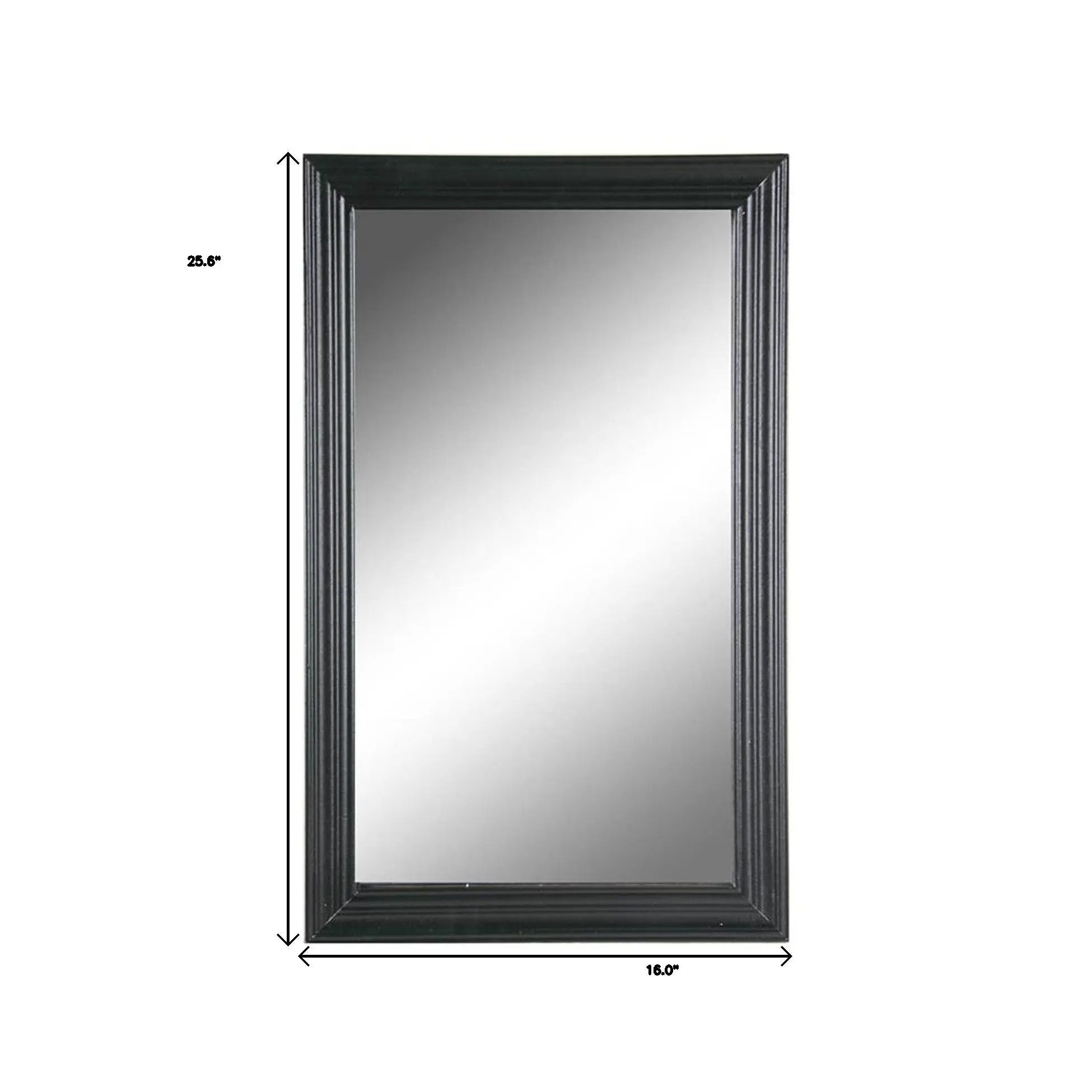 26" Black Beveled Lines Framed Accent Mirror Homeroots Bed & Bath