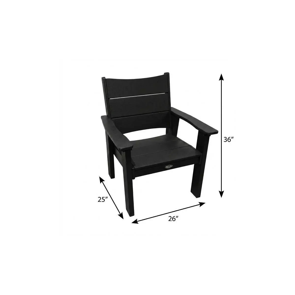 26" Black Heavy Duty Plastic Outdoor Dining Chair Homeroots Outdoor