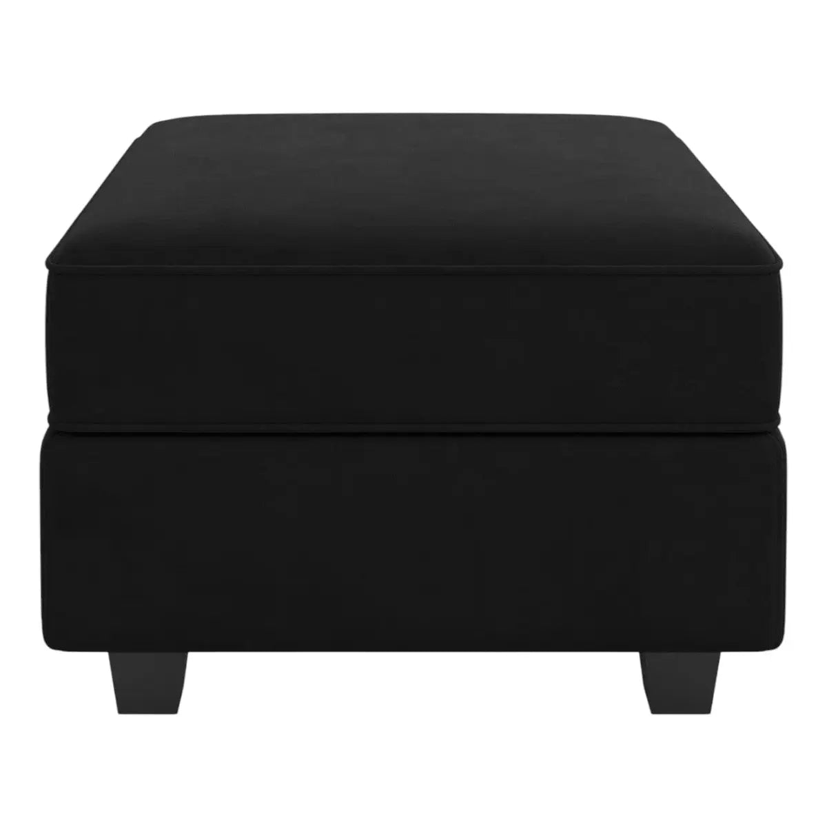 26" Black Microsuede Storage Ottoman Homeroots Living Room