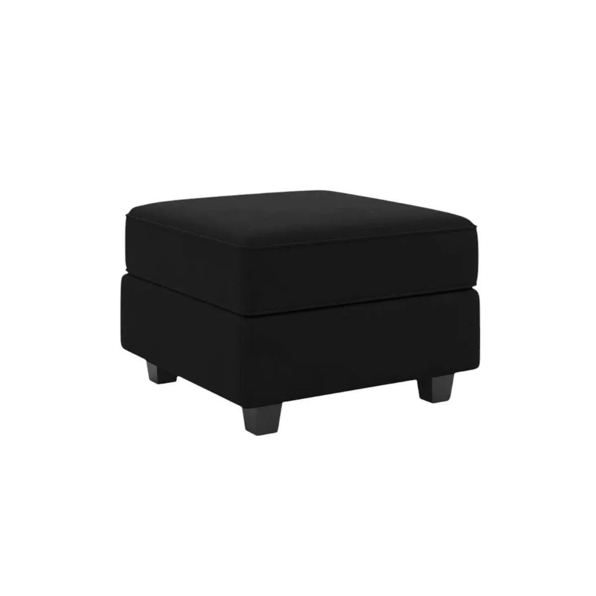 26" Black Microsuede Storage Ottoman Homeroots Living Room