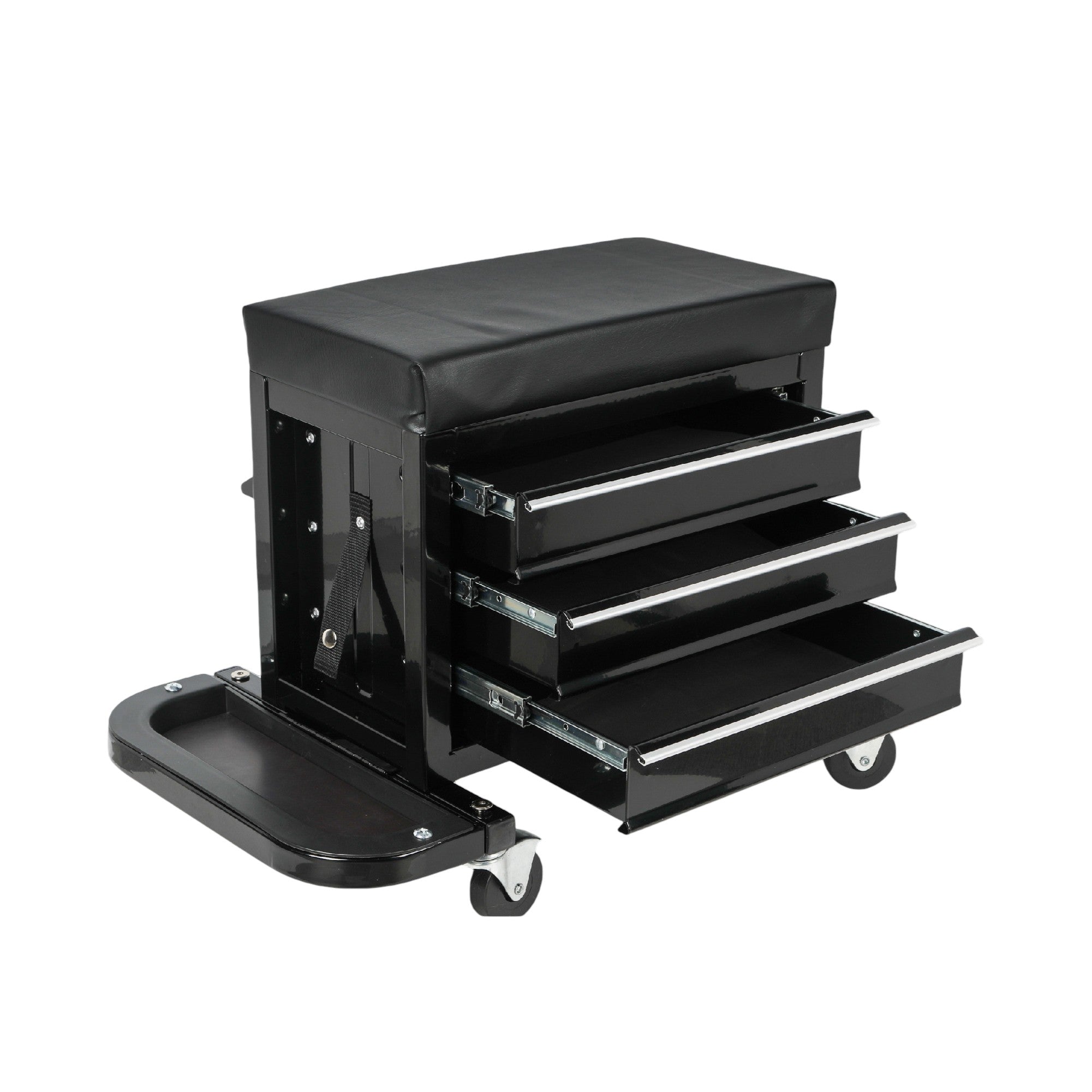 26" Black Multi-Tier Steel Tool Chest With Lid - GreatEagleInc