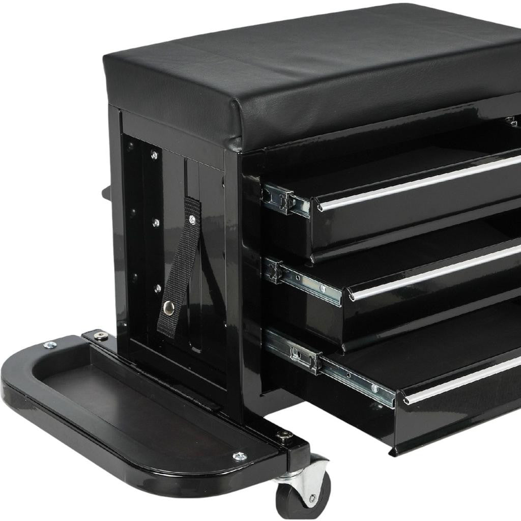 26" Black Multi-Tier Steel Tool Chest With Lid - GreatEagleInc