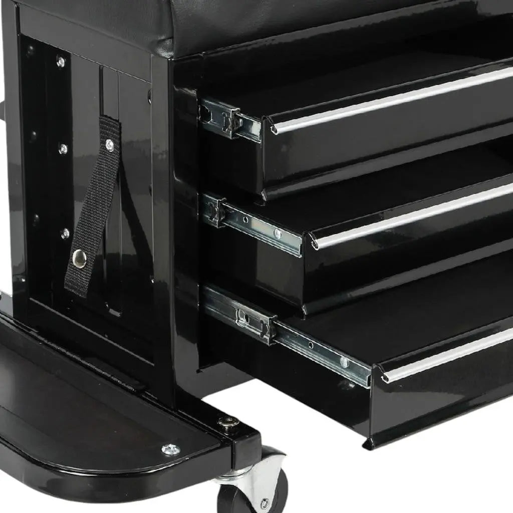 26" Black Multi-Tier Steel Tool Chest With Lid - GreatEagleInc