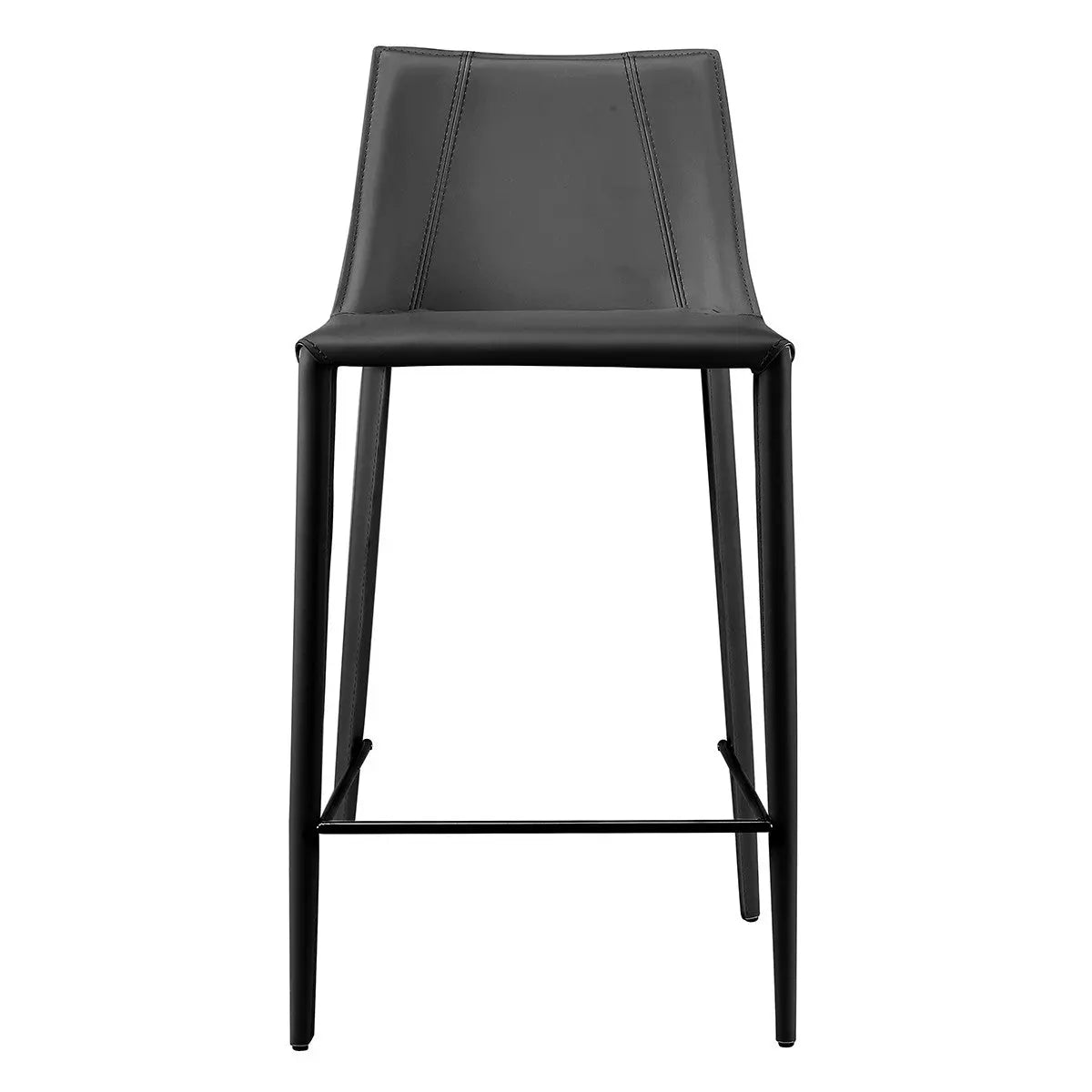 26" Black Steel Low Back Counter Height Bar Chair Homeroots Living Room
