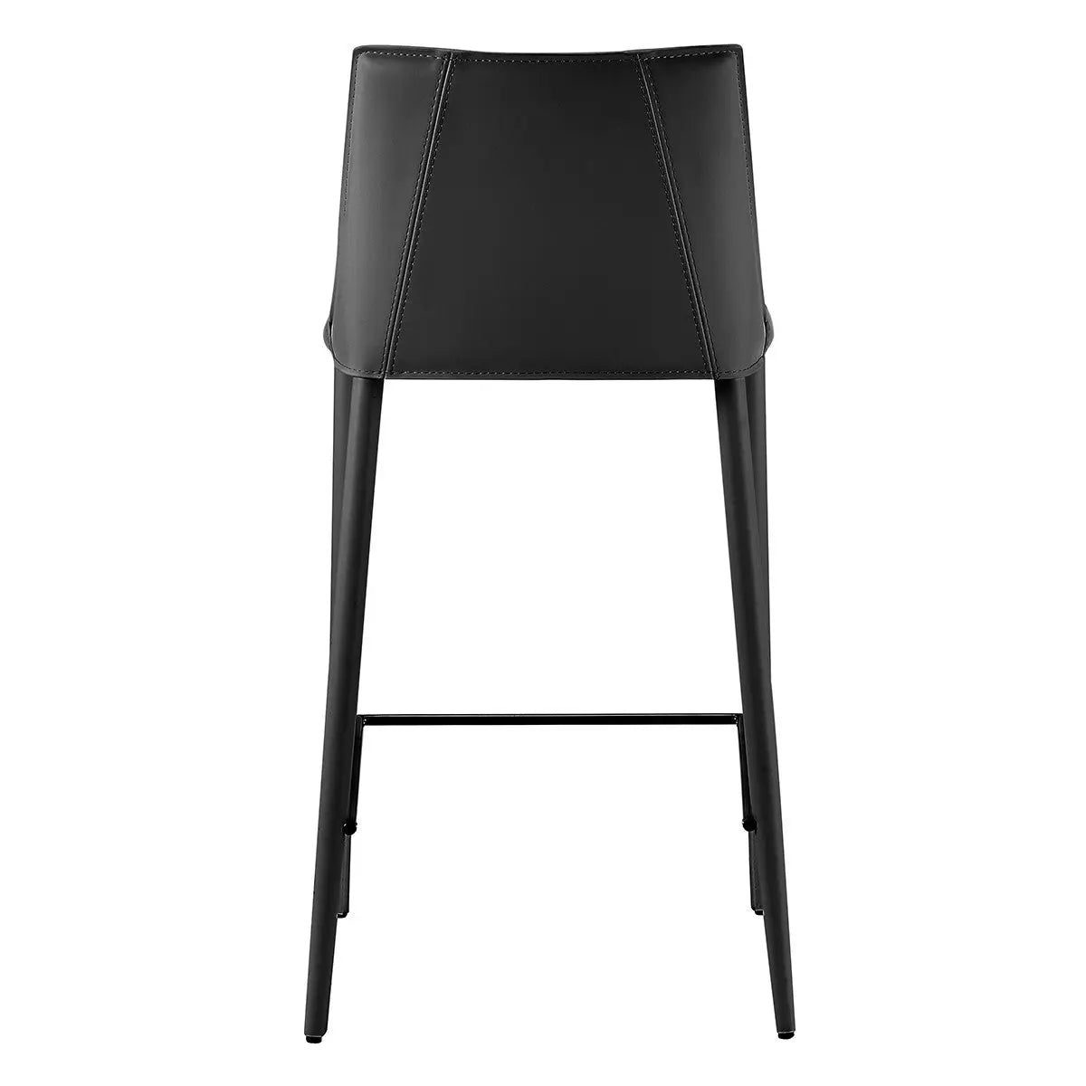 26" Black Steel Low Back Counter Height Bar Chair Homeroots Living Room