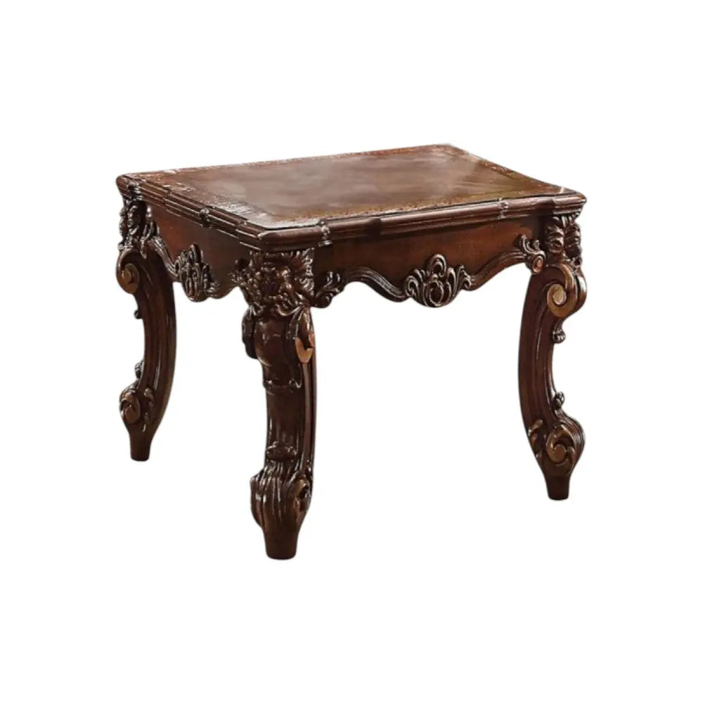 26" Cherry Manufactured Wood Square End Table Homeroots Living Room