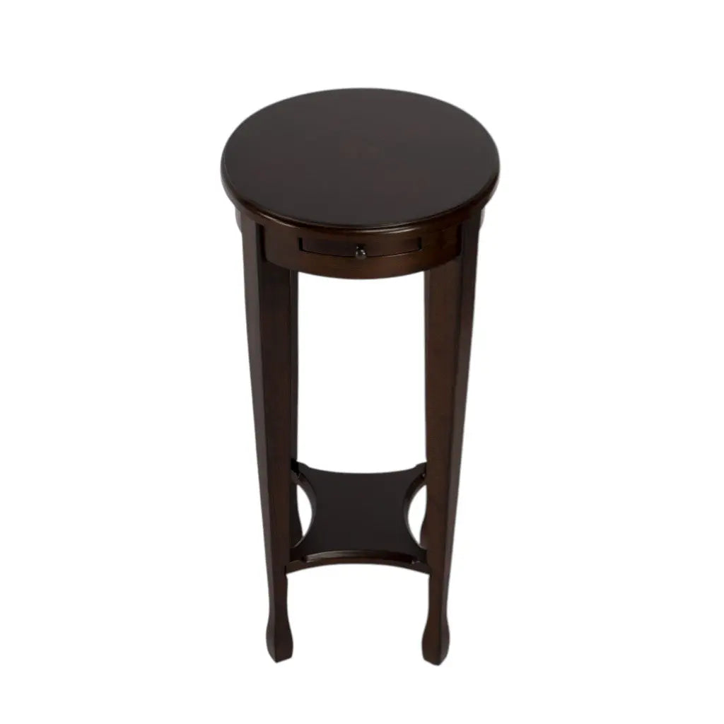 26" Chestnut Oval End Table With Shelf Homeroots Living Room