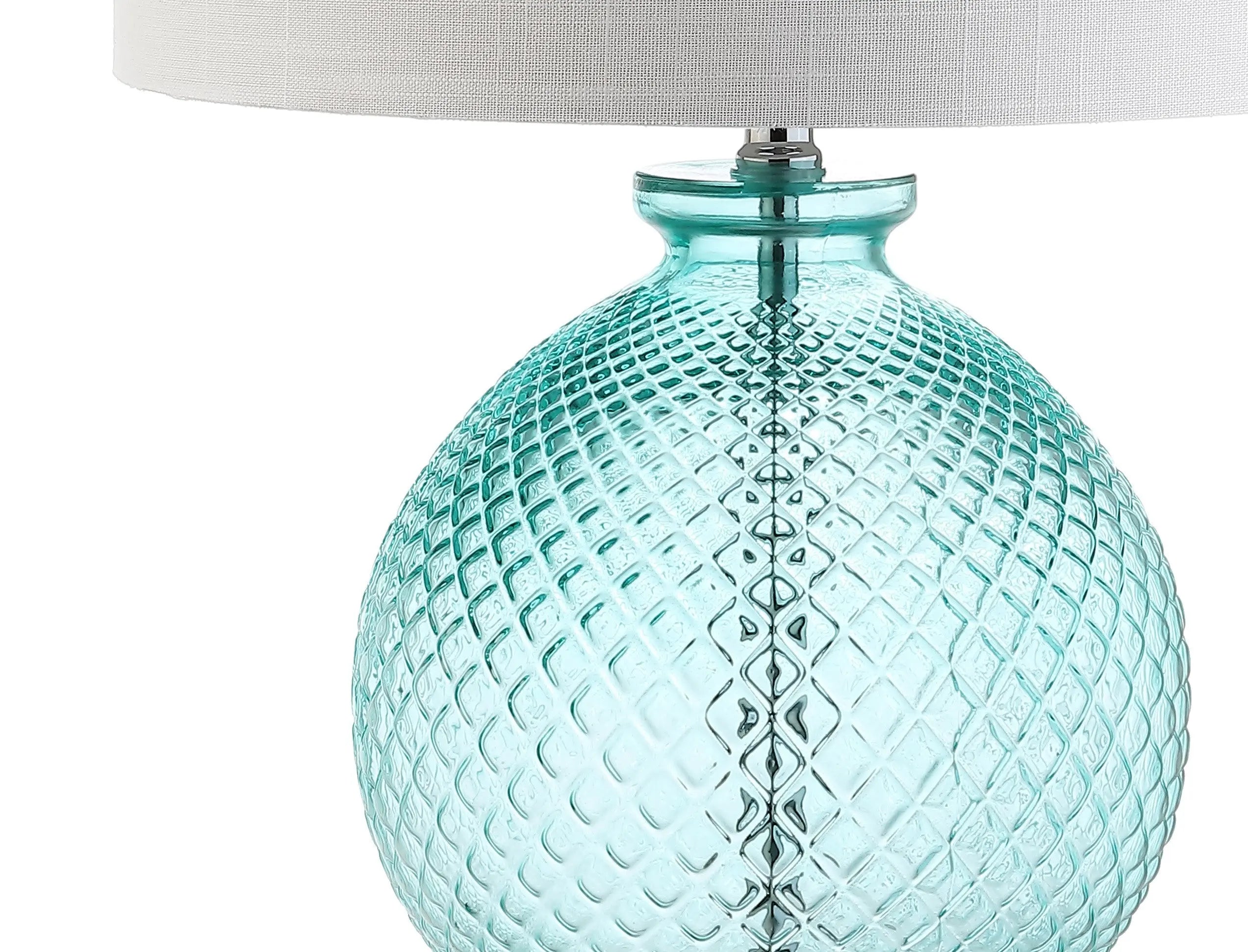 26" Clear Novelty Table Lamp With Drum Shade Homeroots Lighting