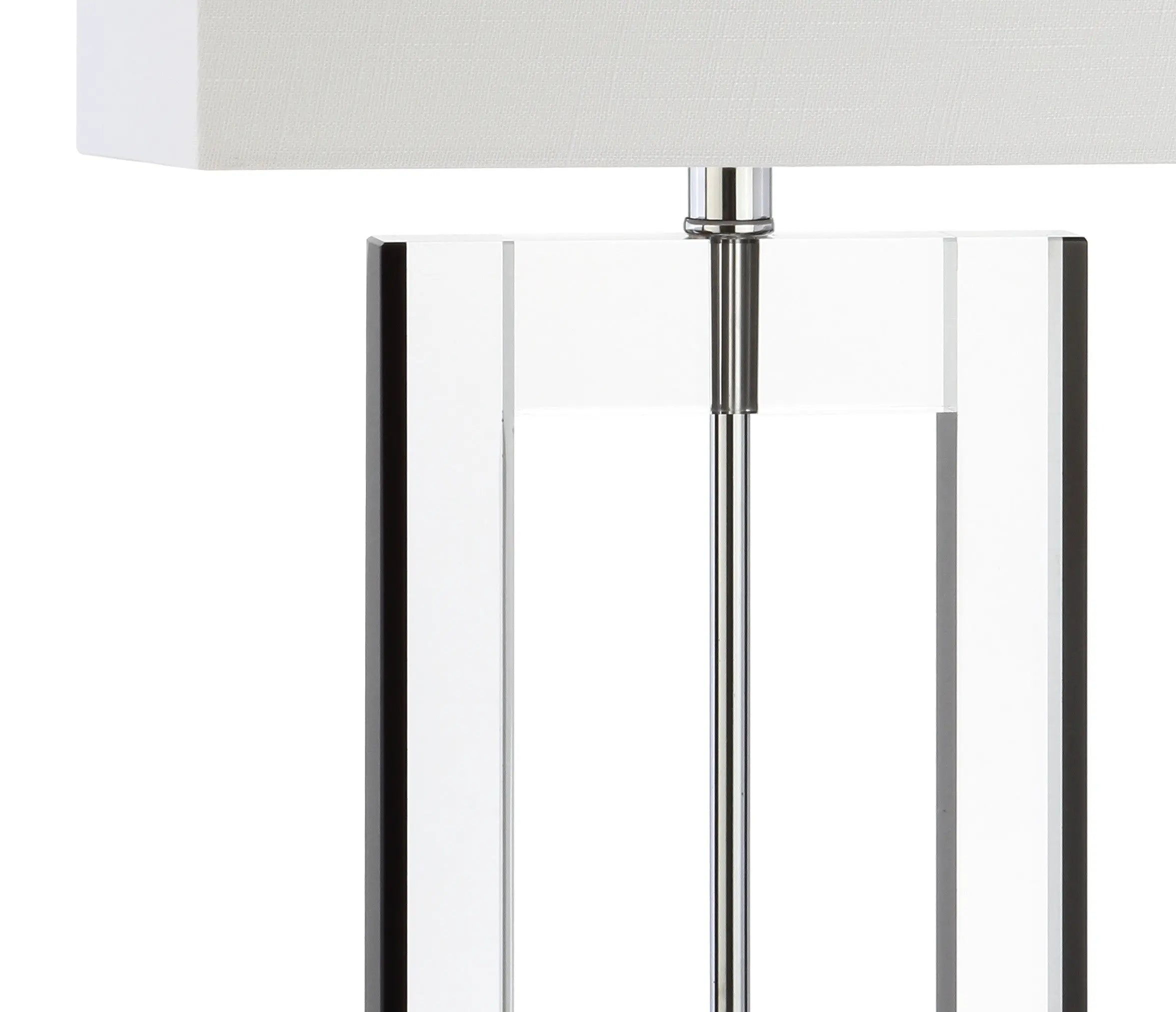 26" Clear Novelty Table Lamp With Drum Shade Homeroots Lighting