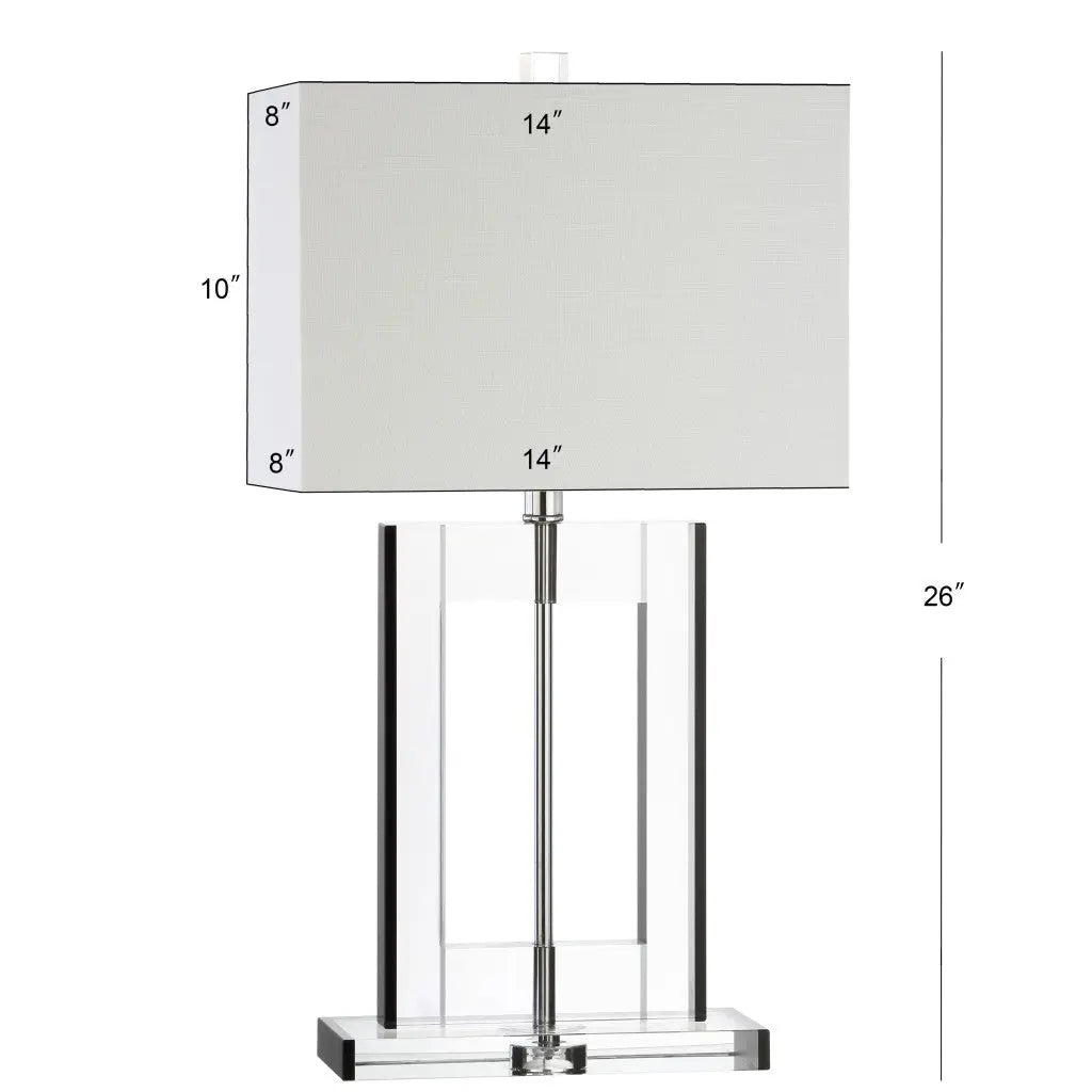 26" Clear Novelty Table Lamp With Drum Shade Homeroots Lighting