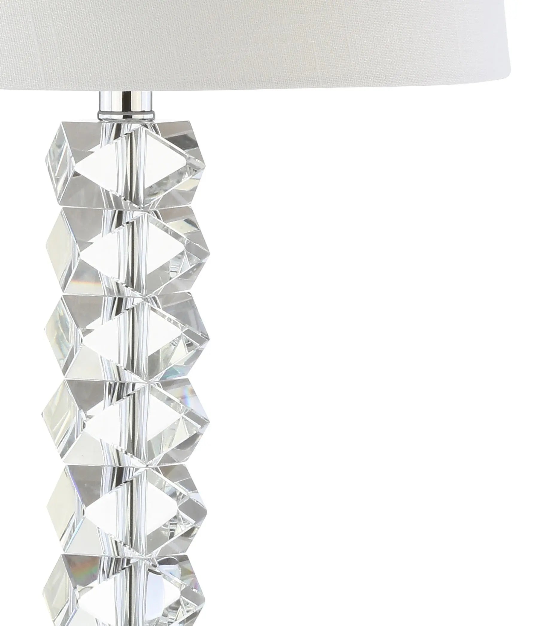 26" Clear Novelty Table Lamp With Drum Shade Homeroots Lighting