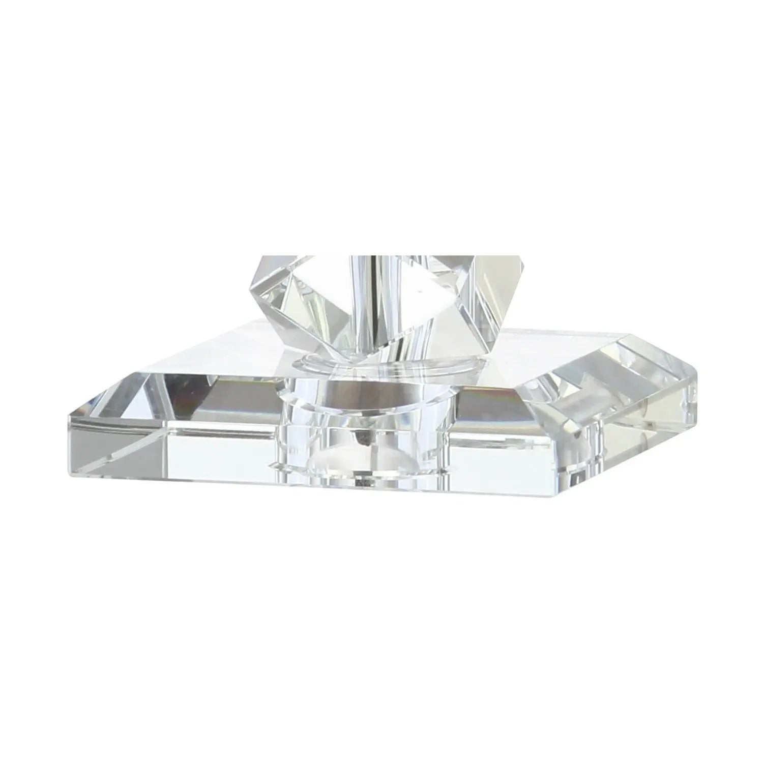 26" Clear Novelty Table Lamp With Drum Shade Homeroots Lighting