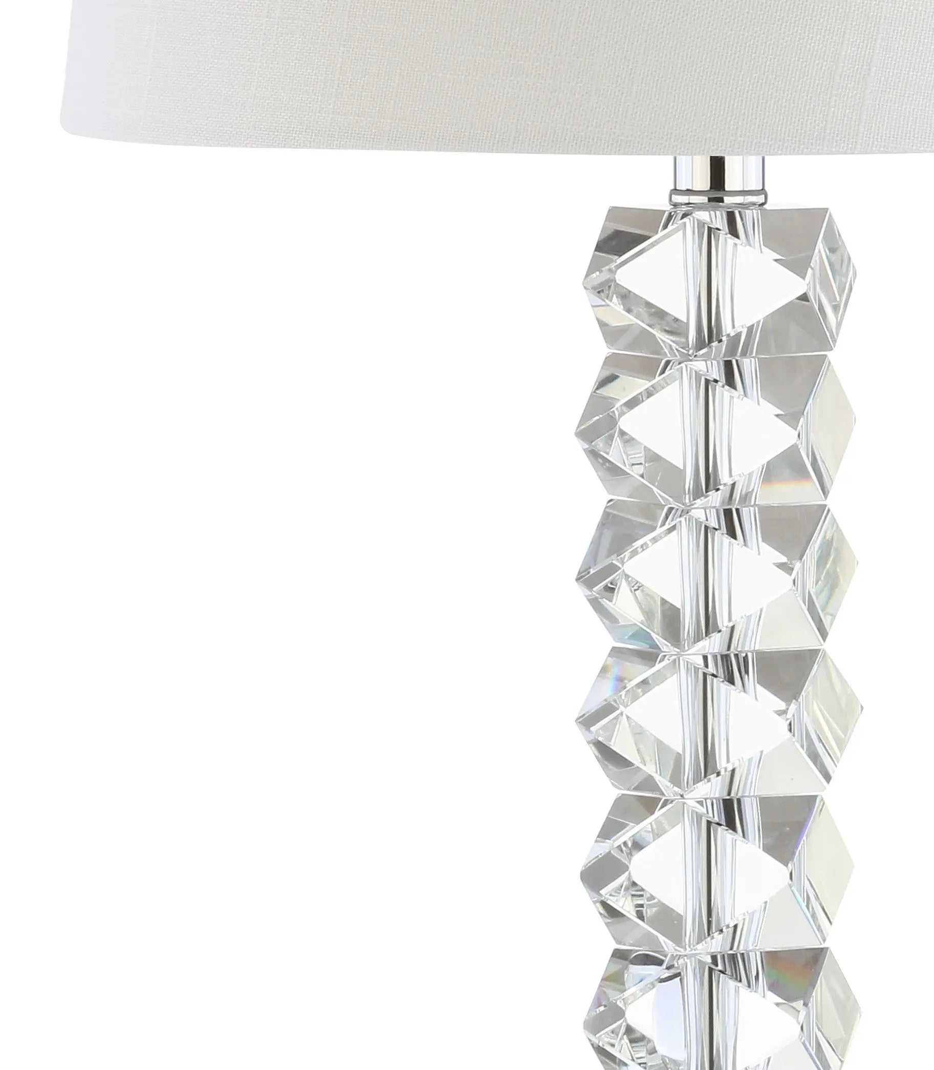 26" Clear Novelty Table Lamp With Drum Shade Homeroots Lighting