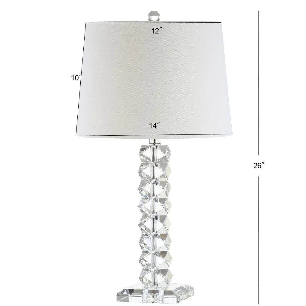 26" Clear Novelty Table Lamp With Drum Shade Homeroots Lighting