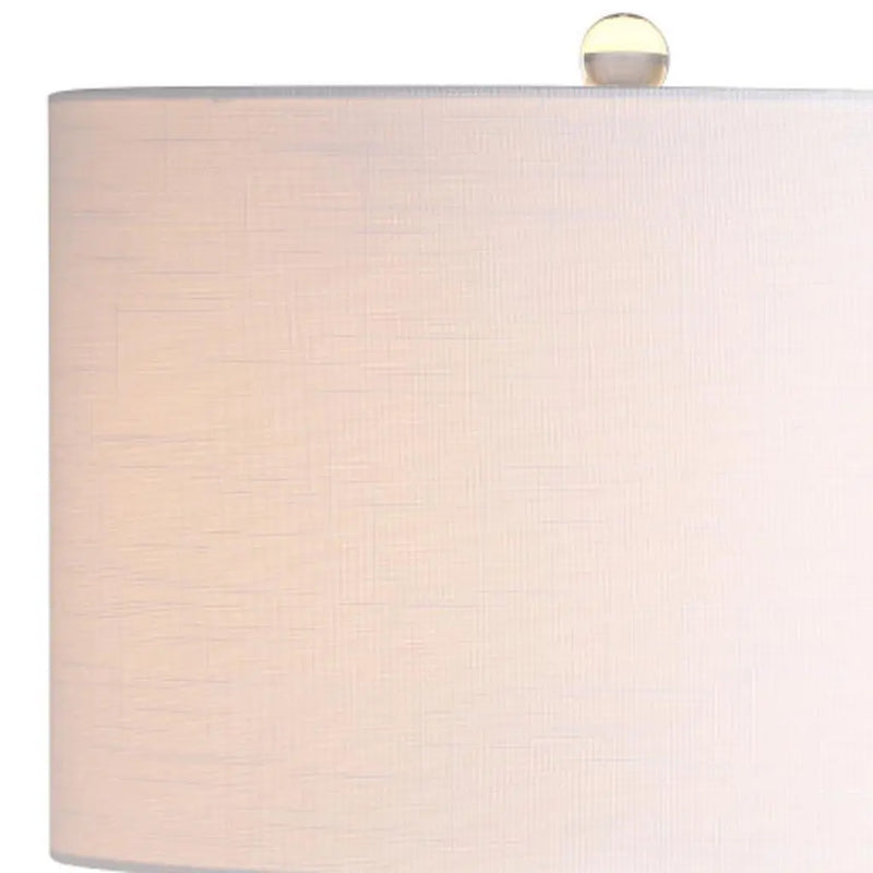 26" Clear Novelty Table Lamp With Drum Shade Homeroots Lighting