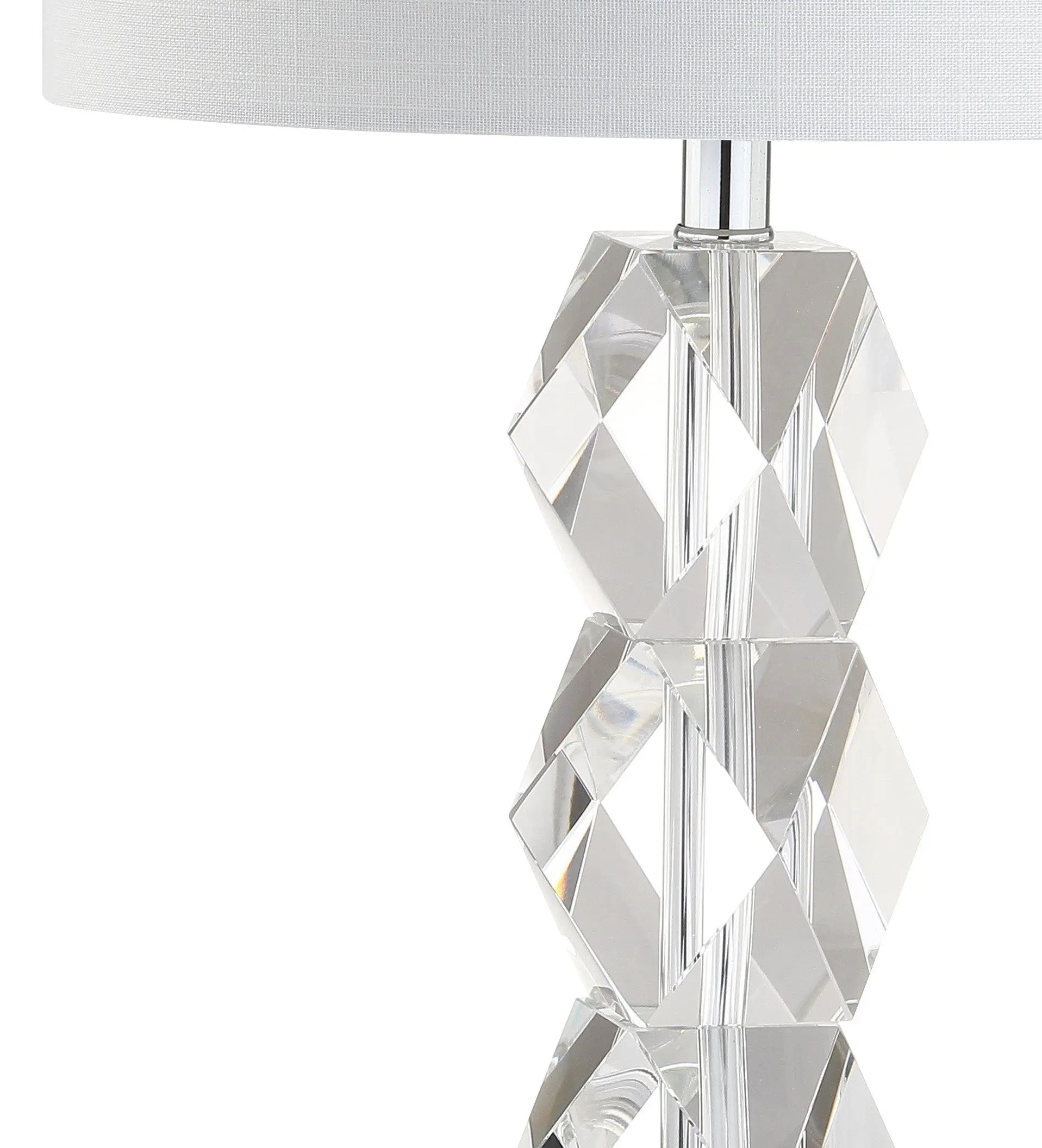 26" Clear Novelty Table Lamp With Drum Shade Homeroots Lighting