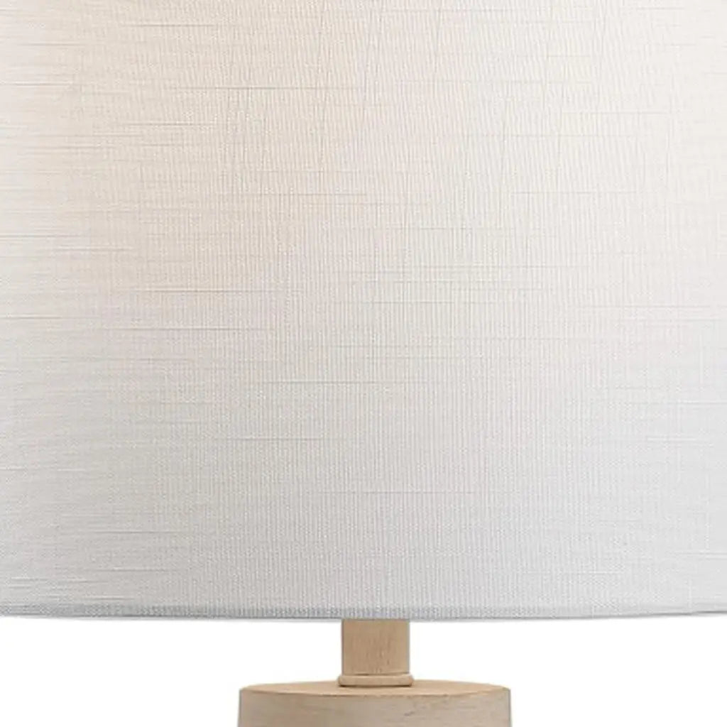 26" Clear Round Table Lamp With Drum Shade Homeroots Lighting