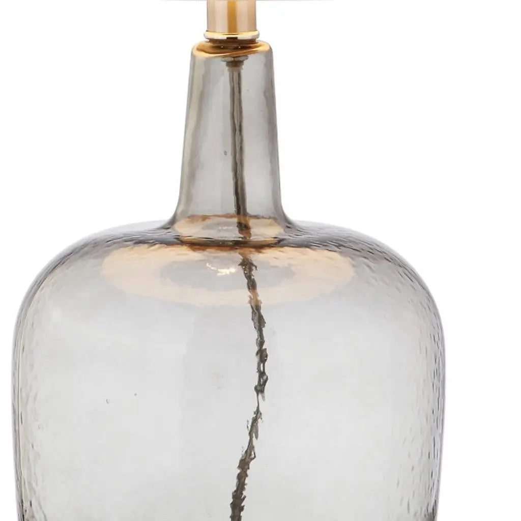 26" Clear Urn Table Lamp With Drum Shade Homeroots Lighting