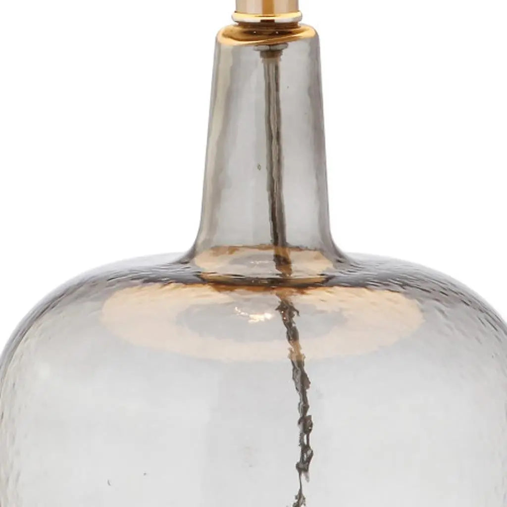 26" Clear Urn Table Lamp With Drum Shade Homeroots Lighting