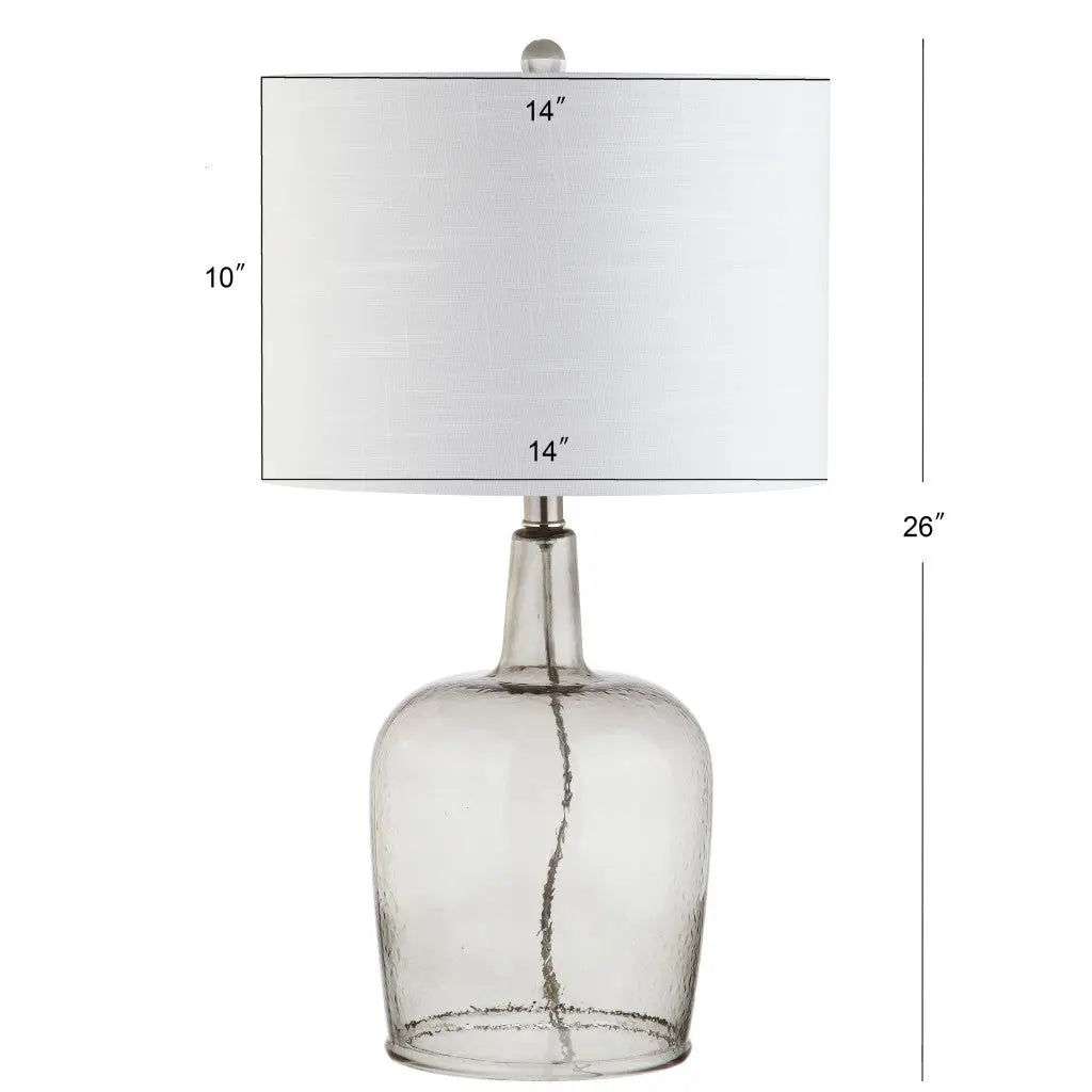 26" Clear Urn Table Lamp With Drum Shade Homeroots Lighting