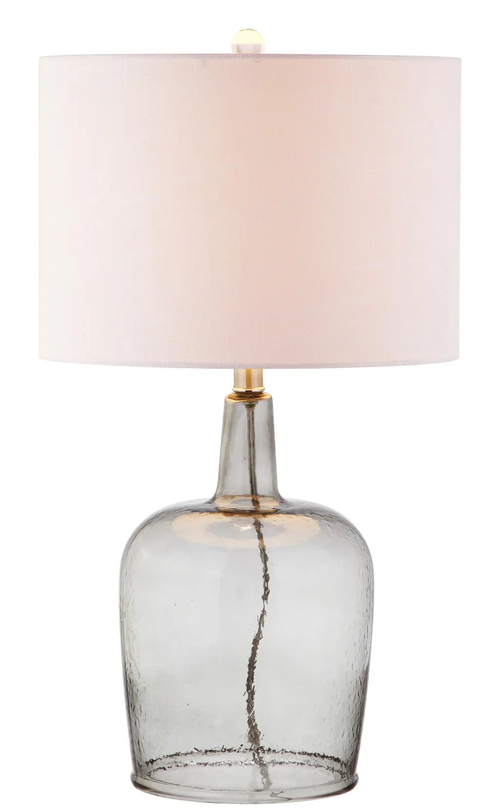 26" Clear Urn Table Lamp With Drum Shade Homeroots Lighting