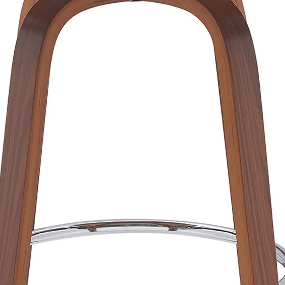 26" Cream And Wood Brown Faux Leather Swivel Low Back Counter Height Bar Chair Homeroots Living Room