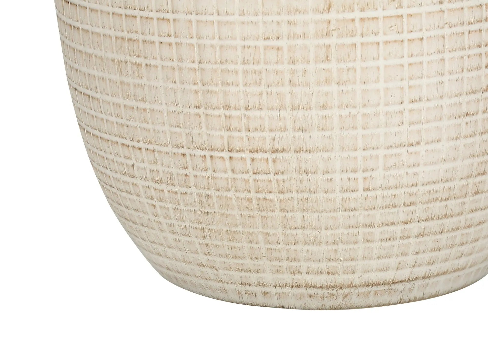 26" Cream Ceramic Urn Table Lamp With Cream Drum Shade Homeroots Lighting