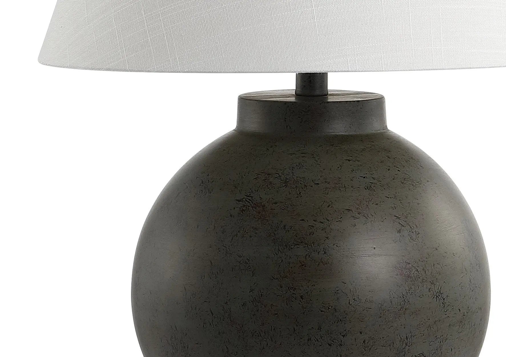 26" Dark Gray Novelty Table Lamp With Drum Shade Homeroots Lighting